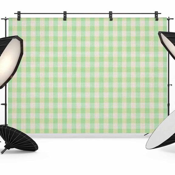 Sage Green Backdrop for Photoshoot,Photography Photo Studio Background Wall Backdrop,Grid Checkered Plaid Gingham Lattice Trellis Back Drop Banner Panel for Portraits Wedding Live Streaming 7x5Ft