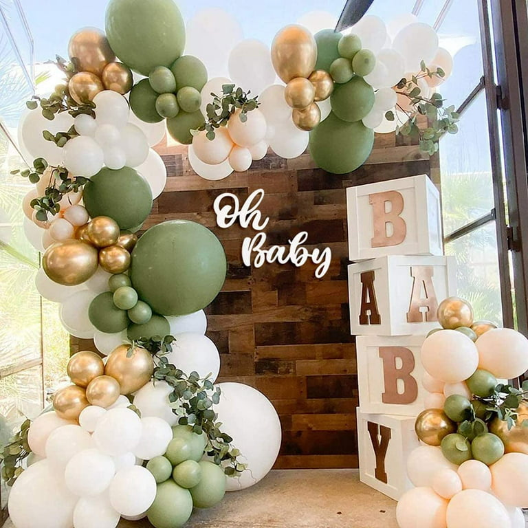 Sage Green Baby Shower Balloon Box 1st 2nd 3rd Birthday Party Decoration  Boy Girl Baby Party Supplies Gender Reveal Party Decor - AliExpress