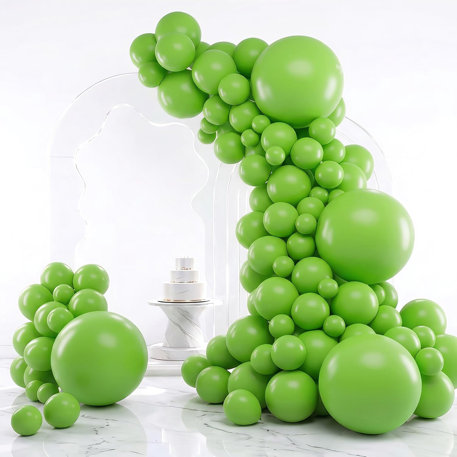 Sage Green Balloons Different Size Dusty Green Balloon 129pcs Lime ...