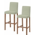 thumbnail image 1 of Sage Green Bar Stool Covers Set of 2, Geometric Flower Leaf Diamond Plaid Retro Stretch Washable Bar Chair Covers with Backs, Removable Pub Counter Height Chair Cover for Kitchen Dining Room Cafe, 1 of 7