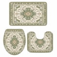 thumbnail image 1 of Sage Green Bath Mat 3 Piece Bathroom Rug Set, Southwest Tribal Antique Boho-Chic Farmhouse Non Slip Bath Rug Contour Mat and Toilet Lid Cover, Absorbent Shower Mats Soft Bath Rugs and Mats Sets, 1 of 8