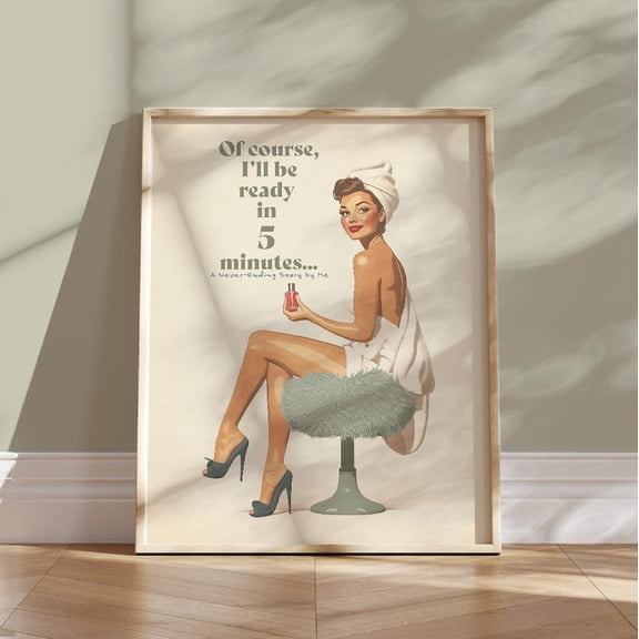 Sage Green Bathroom Pin Up Print, Unframed Paper Poster 8x10in