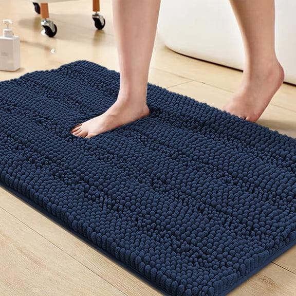 Sage Green Bathroom Rugs Runner Extra Long 47 x 17 Large Bath Mat Plush Shaggy Chenille Bathroom Rug Non-Slip Bath Rug Runner Extra Soft & Absorbent Thick Floor Mats, Machine Washable, Sage