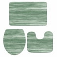 thumbnail image 1 of Sage Green Bathroom Rugs Set Modern Abstract Gradient Green Lines Texture Non Slip Absorbent Soft Bath Mats 3 Piece Set with Bathroom Rug, U-Shaped Floor Mat, Toilet Seat Cover Large Size, 1 of 9