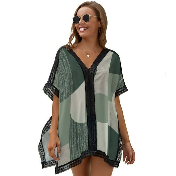 Sage Green Beach Cover Ups for Women Bathing Suit Cover Up Lace Bikini Swimsuit Coverup Beach Dress Shirt One Size