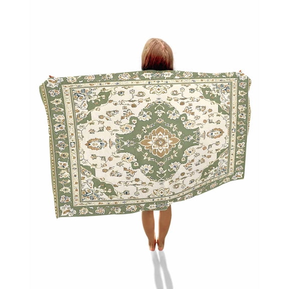 Sage Green Beach Towels Oversized Super Absorbent, Southwest Tribal Antique Boho-Chic Farmhouse Lightweight Bath Towel Quick Dry Sets For Bathroom/Pool/Rv Camping/Beach Play/Gym Room/Picnic 23"x47"