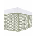 thumbnail image 1 of Sage Green Bed Skirt Checkerboard Plaid Bed Skirts Queen Size 16 Inch Drop, Wrap Around Dust Ruffle&nbsp;Bedskirt with Adjustable Elastic Belt for Queen Size Beds, 1 of 7