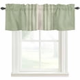 thumbnail image 1 of Sage Green Beige Striped Kitchen Valances for Windows, Modern Farmhouse Retro Lines Bathroom Window Valances 42x12 Inch Rod Pocket Window Treatments Valance Curtains for Living Room Bedroom Decor, 1 of 9