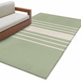 thumbnail image 1 of Sage Green Beige Striped Living Room Rug 4x6 Washable Area Rug for Bedroom, Non-Slip Dining Room Rugs Modern Farmhouse Retro Lines Indoor Carpet for Kitchen Entryway Office Nursery Laundry, 1 of 9