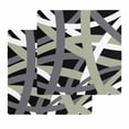 thumbnail image 1 of Sage Green Black Geometric Kitchen Dish Towels for Drying Dishes Set of 2, Modern Art Abstract Grey Line Waffle Weave Microfiber Hand Tea Bathroom Towels Quick Dry & Absorbent Towel 12x12, 1 of 7