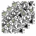 thumbnail image 1 of Sage Green Black Geometric Kitchen Dish Towels for Drying Dishes Set of 3, Abstract Art Modern Line Waffle Weave Microfiber Hand Tea Bathroom Towels Quick Dry & Absorbent Towel 12x12, 1 of 7