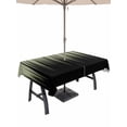 thumbnail image 1 of Sage Green Black Ombre Outdoor Tablecloth - 52x70 Inch Rectangle Dining Table Cover, Modern Abstract Striped Gradient Waterproof Outdoor Table Cloth with Umbrella Hole & Zipper for Picnic/Patio/Party, 1 of 7
