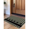 thumbnail image 1 of Sage Green Black Plaid Door Mat&nbsp;Indoor Outdoor Entrance,Non Slip Small Rug for Kitchen Bathroom Entryway Rug,Vintage Star Buffalo Check Rustic Washable Doormat Floor Mat 16x24 Inch, 1 of 8