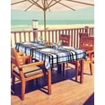 thumbnail image 1 of Sage Green Black Plaid Outdoor Tablecloth - 54x54 Inch Square Dining Table Cover, Farmhouse Green Black Checkered Waterproof Outdoor Table Cloth with Umbrella Hole & Zipper for Picnic/Patio, 1 of 1