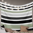 thumbnail image 1 of Sage Green Black Stripe Small Tapestry for Bedroom Wall Hanging Tapestry,Modern Abstract Coarse Striped Ceiling Backdrop Tapestries Poster Blanket Wall Decor for Teens Room Living Room Dorm 23" x 28", 1 of 8
