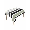 thumbnail image 1 of Sage Green Black Stripe Table Cloth, Modern Abstract Coarse Striped Waterproof Tablecloth for Rectangle Tables, Reusable Washable Fabric Table Cover for Restaurant Kitchen Dining Tables 60"x102", 1 of 6