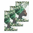 thumbnail image 1 of Sage Green Black Women Kitchen Dish Towels for Drying Dishes Set of 3, Spring Eucalyptus Leaves Waffle Weave Microfiber Hand Tea Bathroom Towels Quick Dry & Absorbent Towel 15.7x23.6, 1 of 7