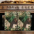 thumbnail image 1 of Sage Green Black Women Kitchen Towels Set of 1, Spring Eucalyptus Brown Wooden Absorbent Dish Towels for Kitchen, Microfiber Hand Towel, Quick Drying Tea Towel for Cleaning Decorative Dishcloths, 1 of 7