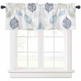 thumbnail image 1 of Sage Green Blue Leaves Valances for Windows Farmhouse Kitchen Curtains Valances Rod Pocket Valance Curtains for Kitchen Windows Retro Rustic Botanical Window Valances for Bathroom Bedroom 54"x18", 1 of 6
