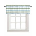 thumbnail image 1 of Sage Green Blue Linen Curtain Valance for Bedroom/Bathroom/Kitchen/Office/Living/Dining Room Window,Modern Striped Watercolor Minimalist White Rod Pocket Topper Decorative Cafe Drapes Panel 54"x18", 1 of 6