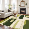 thumbnail image 1 of Sage Green Boho Area Rug 5x7 FT, Non Slip Bedroom Throw Carpet, Modern Abstract Geometric Middle Century Washable Soft Floor Carpet Non-Shedding Rug for Dining Room Bedside Classroom Desk, 1 of 9