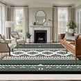 thumbnail image 1 of Sage Green Boho Area Rugs 8'x10', Washable Small Throw Rugs for Living Room Patio, Vintage Ethnic Tribe Retro Abstract Art Indoor Outdoor Rug Non-Slip Low Pile Carpet Runner Reversible Floor Mats, 1 of 8