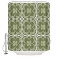 thumbnail image 1 of Sage Green Boho Bathroom Shower Curtains with 12 Hooks Polyester Waterproof Shower Curtain for Stalls and Bathtubs Farmhouse Chic Abstract Patterned Decorative Bathroom Privacy Curtain 54x78 Inches, 1 of 9