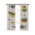 thumbnail image 1 of Sage Green Boho Blackout Curtains, Light Blocking Print Window Curtains, Geometric Bohemian Color Block Thermal Insulated Window Drapes for Living Room Kitchen Cafe 2 Panels, 84"W x 63"L, 1 of 9