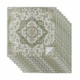 thumbnail image 1 of Sage Green Boho Cloth Napkins, Vintage Abstract Art Ethnic Tribe Washable and Reusable Dinner Napkins Set of 8, Table Napkin for Kitchen Party Birthday Wedding Hotel Housewarming 20"x20", 1 of 9