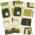 thumbnail image 1 of Sage Green Boho Kitchen Towel Dish Cloths Set of 2, Microfiber Soft Kitchen Hand Towels, Modern Abstract Geometric Middle Century Absorbent Quick Drying Dishcloths 18 x 28 Inches, 1 of 8
