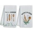 thumbnail image 1 of Sage Green Boho Kitchen Towels Set of 2 - Sage Green Plants Botanical Prints Eucalyptus Leaves Kitchen Decor Tea Towels - Decorative Hand Towels Tea Dish Towels for Kitchen 18x26 Inch, 1 of 6