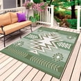 thumbnail image 1 of Sage Green Boho Outdoor Rug for Patio/Deck/Porch, Non-Slip Large Area Rug 5 x 8 Ft, American Native Southwest Abstract Art Indoor Outdoor Rugs Washable Area Rugs, Reversible Camping Rug Carpet Runner, 1 of 8