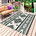 thumbnail image 1 of Sage Green Boho Outdoor Rug for Patio/Deck/Porch, Non-Slip Large Area Rug 6 x 9 Ft, Southwestern Ethnic Aztec Retro Geometric Indoor Outdoor Rugs Washable Area Rugs, Camping Rug Carpet Runner, 1 of 8