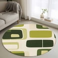 thumbnail image 1 of Sage Green Boho Round Area Rug 3.3 FT, Non Slip Small Entryway Kitchen Mat, Modern Abstract Geometric Middle Century Washable Soft Circular Rug Non-Shedding Door Mat for Bathroom Playroom Kids Room, 1 of 9
