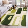thumbnail image 1 of Sage Green Boho Runner Rug 2.7x5 FT, Non Slip Entryway Carpet, Modern Abstract Geometric Middle Century Washable Soft Floor Carpet Entrance Mat Non-Shedding Throw Rug for Hallway Laundry Room Bedside, 1 of 9