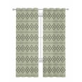 thumbnail image 1 of Sage Green Boho Sheer Curtains 63 Inch Length 2 Panels Set for Living Room/Bedroom, Vintage Ethnic Tribe Abstract Art Geometric Kitchen Curtains Grommet Curtains Window Treatments 42"x63"x2, 1 of 7