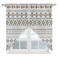 thumbnail image 1 of Sage Green Boho Swag Valances for Windows, Kitchen Window Curtains Over Sink, Vintage Ethnic Tribe Abstract Art Window Treatment Curtains for Living Room/Bedroom Curtains 2 Panel Sets 36"x45", 1 of 8
