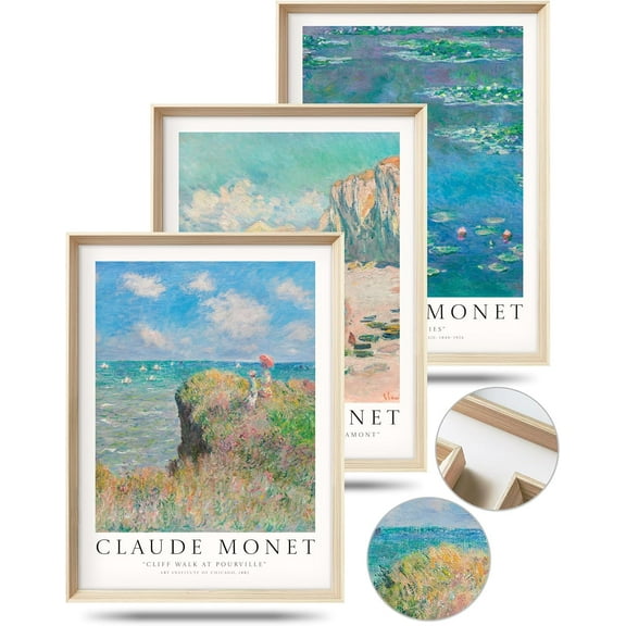 Sage Green Boho Wall Art, 12x16in d Canvas Bathroom Wall Art Pictures, Mid-Century Modern Wood d Abstract Prints for Bedroom,Minimalist Office Wall Decor 3Pack