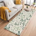 thumbnail image 1 of Sage Green Botanical 2'x6' Runner Rugs for Hallway Kitchen Bedside Non Slip, Rustic Country Spring Floral Summer Leaf Entryway Rug Runners with Rubber Backing, Long Carpet Runner for Laundry Room, 1 of 8