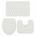 thumbnail image 1 of Sage Green Botanical Bath Mat 3 Piece Bathroom Rug Set, Plant Flower Floral Tree Branch Non Slip Bath Rug Contour Mat and Toilet Lid Cover, Absorbent Shower Mats Soft Bath Rugs and Mats Sets, 1 of 8