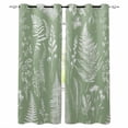 thumbnail image 1 of Sage Green Botanical Black Out Curtains 63 Inch Long, Room Darkening Draperies Curtains Panels, Farmhouse Country Leaves Plant Thermal Insulated Curtain for Bedroom Living Room 52"x63" 2 Panels, 1 of 8