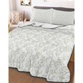 thumbnail image 1 of Sage Green Botanical Queen Size Down Alternative Comforter, Lightweight Comforter Quilt Bedding Set with Pillow Shams Plant Flower Floral Tree Branch All Seasons Bed Comforter Duvet Insert 90"x96", 1 of 7