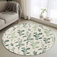 thumbnail image 1 of Sage Green Botanical Round Area Rug 3Ft Washable Small Circle Rugs for Kitchen Entryway, Rustic Country Spring Floral Summer Leaf Non-Slip Carpet Floor Mats Indoor Outdoor Carpet Runner Home Decor, 1 of 8