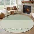 thumbnail image 1 of Sage Green Botanical Round Area Rug 5Ft Washable Circle Rugs for Living Room Bedroom, Spring Floral Leaf Non-Slip Carpet Floor Mats Indoor Outdoor Carpet Runner Aesthetic Home Decor, 1 of 8