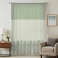 thumbnail image 1 of Sage Green Botanical Sheer Curtains 54 Inches Long, Spring Floral Leaf Light Filering Curtains, Breathable Simi Curtain Privacy Drapes for Kitchen Bathroom Nursery Lightweight Small Window Treatment, 1 of 9