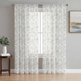thumbnail image 1 of Sage Green Botanical Sheer Curtains 72 Inch Length 2 Panels Set, Watercolor Rustic Tree Abstract Voile Window Treatment Rod Pocket Curtains Sheers Drapes for Bedroom/Living Room/Kitchen 52"x72"x2, 1 of 7