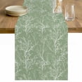 thumbnail image 1 of Sage Green Botanical Table Runner - 48 Inch Long Vintage Floral Plants Branch Cotton and Linen Blended Dress Scarves Farmhouse Table Runner for Kitchen Dining, Coffee Table, 13" x 48", 1 of 8