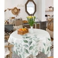 thumbnail image 1 of Sage Green Botanical Tablecloth Square Table Cloth 54x54, Waterproof Tablecloth Outdoor Table Cloth, Pastoral Leaf Watercolor Washable Table Cover for Kitchen Dining Party, 1 of 8