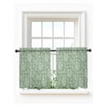 thumbnail image 1 of Sage Green Botanical Tier Curtains 36 Inch Length,Sheer Curtains for Bedroom Living Room Window Spring Summer Chic Wildflowers Rod Pocket Drapes Kitchen Curtains Small Half Window 27.5"x36" 2 Panels, 1 of 7