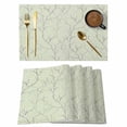 thumbnail image 1 of Sage Green Branches Placemats Set of 6, Vintage Art Farmhouse Placemats for Dining Table, Place Mats for Kitchen Tabletop, Waterproof Wipeable Dining Table Mats Set, 1 of 9
